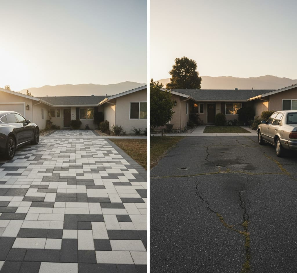 Driveway Pavers vs. Asphalt in SFV Cost, Durability & Value