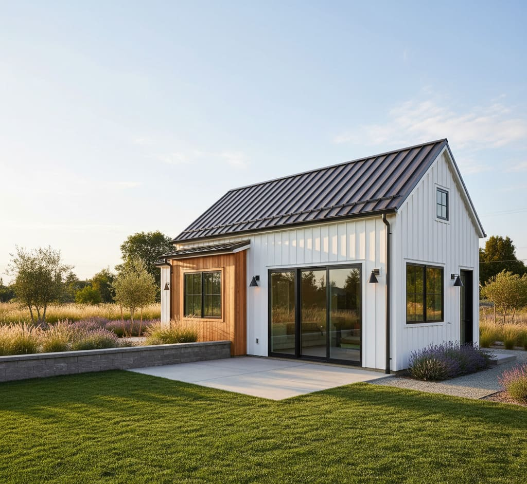 Newly built detached ADU home foundation being prepared by Gaga US Construction experts in Sherman Oaks, ready for construction.